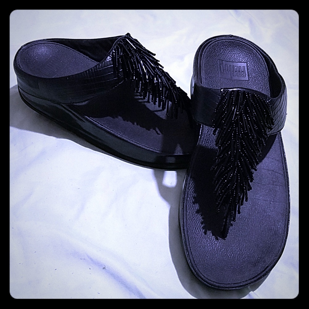 Fitflop Cha Cha Black Sandals